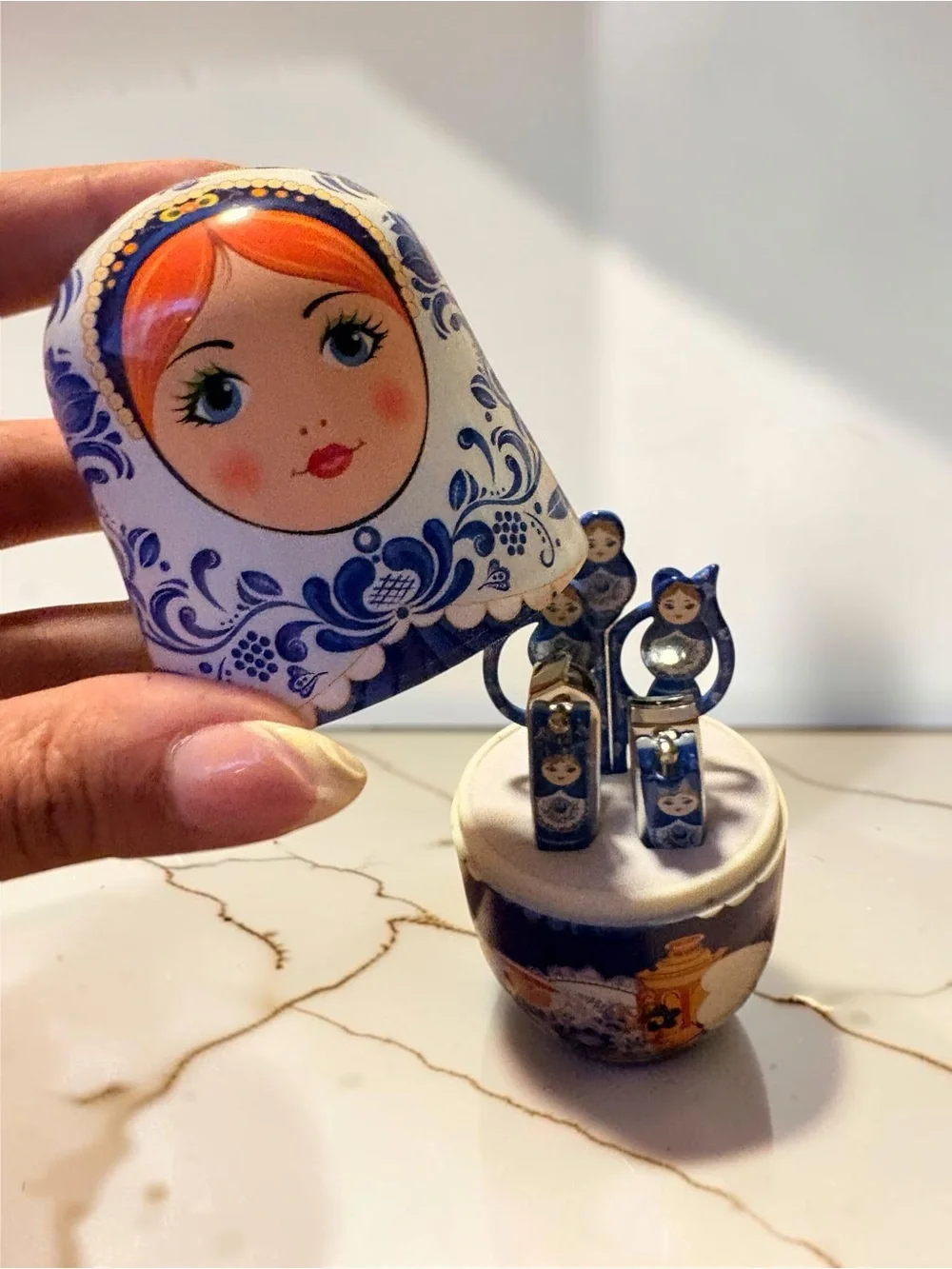 Russian Nesting Doll Manicure Grooming Set 🪆🧖🏽‍♀️ NEW 🎁 Includes tools and case